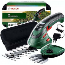 Аккумуляторные садовые ножницы Bosch ISIO 3 в чехле с ножом для травы, ножом кустареза и ЗУ(0600833108)