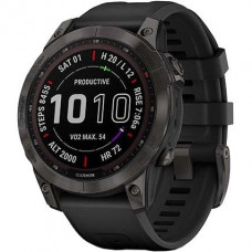 Смарт-часы Garmin Fenix 7 Sapphire Solar Carbon Gray DLC Titanium with Black Band (010-02540-20/21)