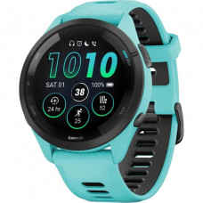 Смарт-часы Garmin Forerunner 265 Black Bezel w. Aqua Case and Aqua/Black Silicone Band (010-02810-02/12/52)