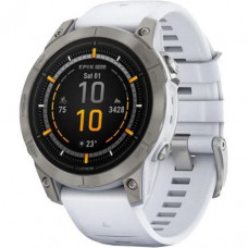 Смарт-часы Garmin Epix Pro Gen 2 Sapphire 47mm Titanium w. Whitestone Band (010-02803-20/21)