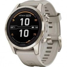 Смарт-часы Garmin Fenix 7S Pro Sapphire Solar Soft Gold w. Light Sand Band (010-02776-14/15)