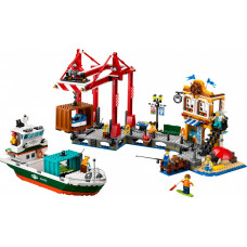 Блоковый конструктор LEGO Приморская гавань с грузовым кораблем (60422)