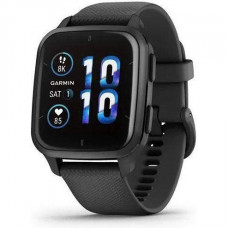 Смарт-часы Garmin Venu Sq 2 – Music Edition Slate Aluminum Bezel with Black Case and Silicone Band (010-02700-00/10/80)