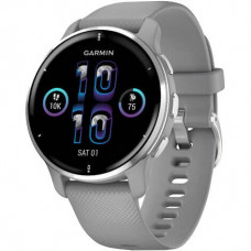 Смарт-часы Garmin Venu 2 Plus Silver S. Steel Bezel w. Powder G. Case and S. Band (010-02496-00/10)