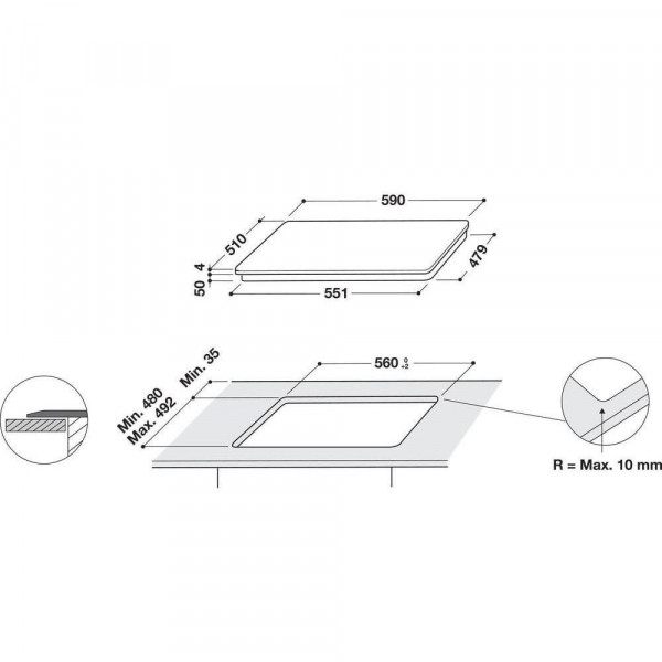 Варочная поверхность электрическая Whirlpool WL B1160 BF