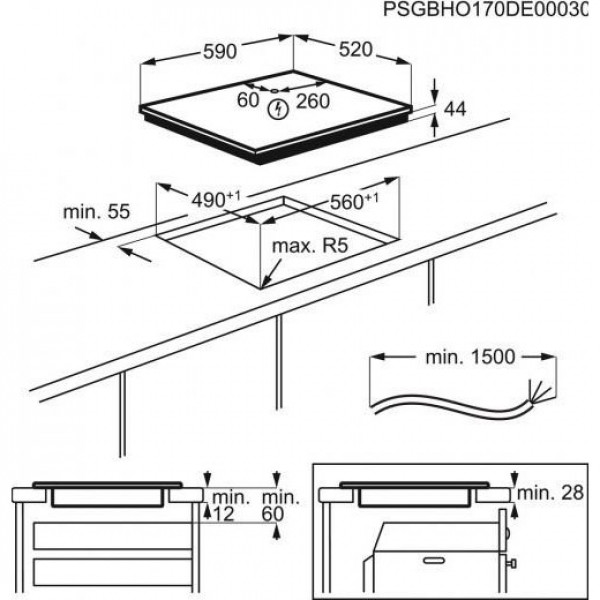 Варильна поверхня електрична Electrolux EIV64440BS