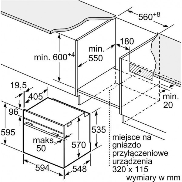 Духовка електрична Bosch HBA254YS0