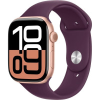 Смарт-часы Apple Watch Series 10 GPS + Cellular 46mm Rose Gold Aluminum Case w. Plum S. Loop (MWY83)