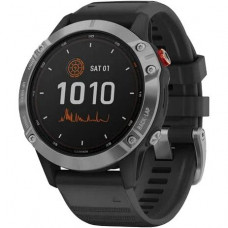 Смарт-часы Garmin Fenix 6 Solar Silver with black band (010-02410-00)