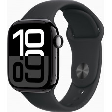 Смарт-годинник Apple Watch Series 10 GPS + Cellular 42mm Jet Black Alu. Case w. Black Sport Band - M/L (MWX73)