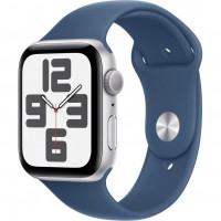 Смарт-часы Apple Watch SE 2 GPS 44mm Silver Aluminium Case w. Denim Sport Band - S/M (MXEQ3)