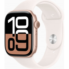 Смарт-годинник Apple Watch Series 10 GPS 46mm Rose Gold Alu. Case w. Light Blush Sport Band - M/L (MWWU3)