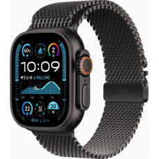 Смарт-часы Apple Watch Ultra 2 GPS + Cellular 49mm Black Titanium Case w. Black Titanium Milanese Loop – L (MX5V3)