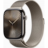 Смарт-годинник Apple Watch Series 10 GPS + Cellular 46mm Natural Titanium Case w. Natural Milanese Loop - S/M (MC7Q4)