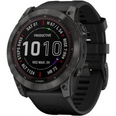 Смарт-часы Garmin Fenix 7X Sapphire Solar Carbon Gray DLC Titanium with Black Band (010-02541-11)