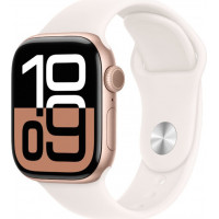 Смарт-годинник Apple Watch Series 10 GPS 42mm Rose Gold Alu. Case w. Light Blush Sport Band - M/L (MWWJ3)
