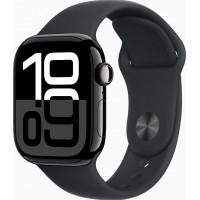 Смарт-часы Apple Watch Series 10 GPS + Cellular 42mm Jet Black Alu. Case w. Black Sport Band - S/M (MWX63)
