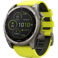 Смарт-часы Garmin Fenix 8 47mm Solar Sapphire Titanium w. Amp Yellow/Graphite Silicone Band (010-02906-20/21)