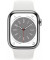 Смарт-годинник Apple Watch Series 8 GPS + Cellular 45mm Silver Aluminum Case with White S. Band (MP4J3)