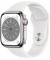Смарт-годинник Apple Watch Series 8 GPS + Cellular 45mm Silver Aluminum Case with White S. Band (MP4J3)