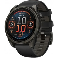 Смарт-часы Garmin Fenix 8 43mm AMOLED Sapphire Carbon Gray DLC Tit. w. Black/Pebble Gray S. Band (010-02903-20/21/28)