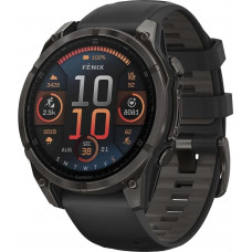Смарт-годинник Garmin Fenix 8 47mm AMOLED Sapphire Carbon Gray DLC Titanium w. Black/Pebble Gray B. (010-02904-20/21/29)
