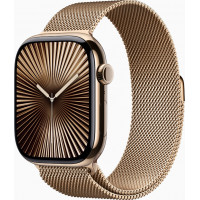 Смарт-часы Apple Watch Series 10 GPS + Cellular 46mm Gold Titanium Case w. Gold Milanese Loop - M/L (MX003)