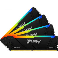 Память для настольных компьютеров Kingston FURY 128GB (4x32GB) DDR4 3600MHz Beast RGB Black (KF436C18BB2AK4/128)