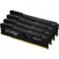 Пам'ять для настільних комп'ютерів Kingston FURY 64 GB (4x16GB) DDR4 2666 MHz FURY Beast Black (KF426C16BBK4/64)