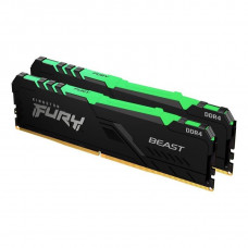 Пам'ять для настільних комп'ютерів Kingston FURY 64 GB (2x32GB) DDR4 3000 MHz Beast RGB (KF430C16BBAK2/64)