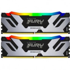 Пам'ять для настільних комп'ютерів Kingston FURY 32 GB (2x16GB) DDR5 6400 MHz Renegade Silver RGB (KF564C32RSAK2-32)