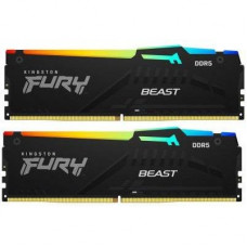 Пам'ять для настільних комп'ютерів Kingston FURY 32 GB (2x16GB) DDR5 6000 MHz Beast RGB (KF560C40BBAK2-32)