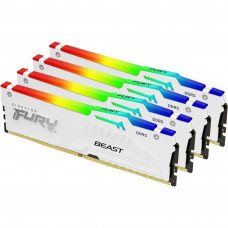 Пам'ять для настільних комп'ютерів Kingston FURY 128 GB (4x32GB) DDR5 5200 MHz Beast White RGB (KF552C40BWAK4-128)