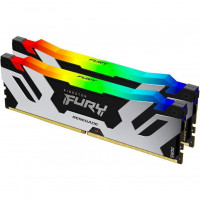 Пам'ять для настільних комп'ютерів Kingston FURY 64 GB (2x32GB) DDR5 6400 MHz Renegade Silver/Black RGB (KF564C32RSAK2-64)