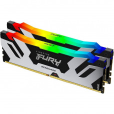 Пам'ять для настільних комп'ютерів Kingston FURY 64 GB (2x32GB) DDR5 6400 MHz Renegade Silver/Black RGB (KF564C32RSAK2-64)