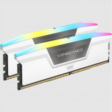 Пам'ять для настільних комп'ютерів Corsair 32 GB (2x16GB) DDR5 6000 MHz Vengeance RGB White (CMH32GX5M2D6000C36W)