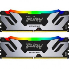 Пам'ять для настільних комп'ютерів Kingston FURY 32 GB (2x16GB) DDR5 7200 MHz Renegade Silver/Black RGB (KF572C38RSAK2-32)