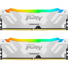 Память для настольных компьютеров Kingston FURY 48 GB (2x24GB) CUDIMM DDR5 8400 MHz Renegade Silver/White RGB (KF584CU40RWAK2-48)