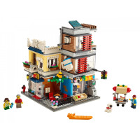 Блоковый конструктор LEGO Creator Зоомагазин и кафе в центре города (31097)